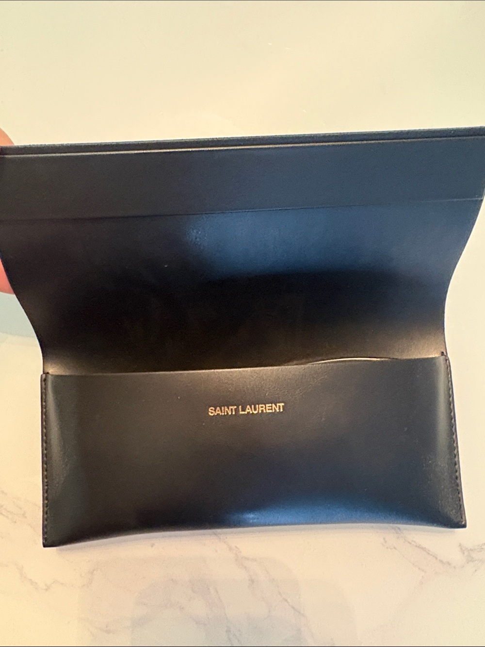 Saint Laurent Black Leather Glasses Case - Picture 2 of 5
